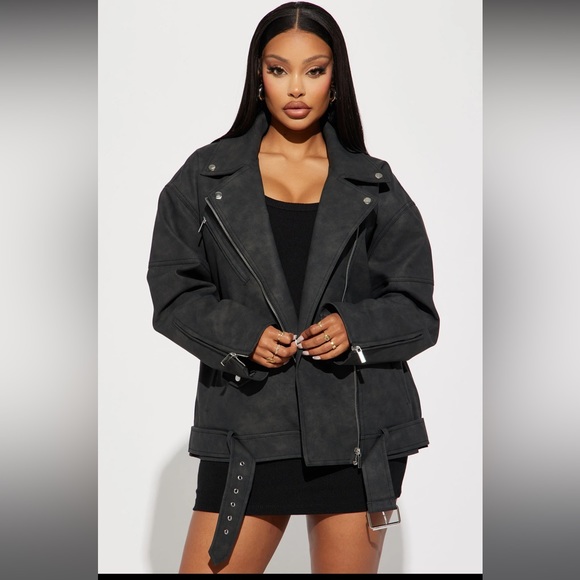 Oversize Moto Jacket - Picture 2 of 3